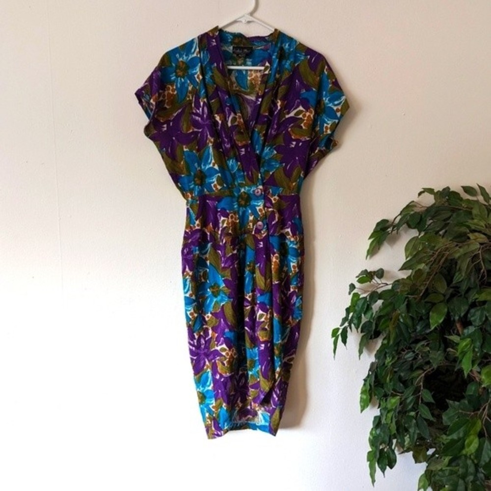 Vintage Floral Erika's Place Midi Dress